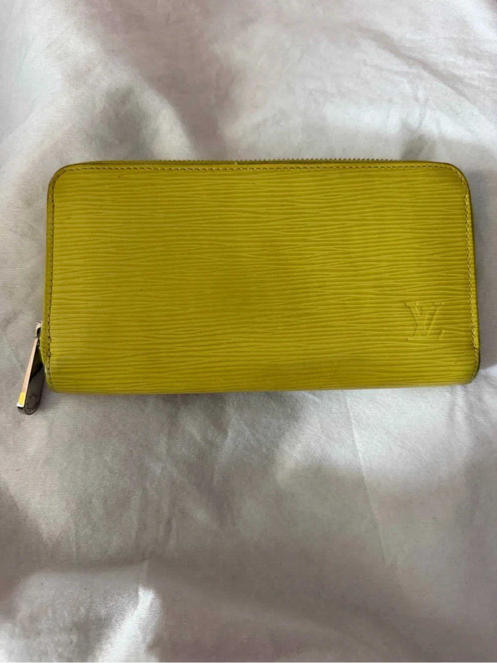 Louis Vuitton Yellow Epi Zip-Around Wallet